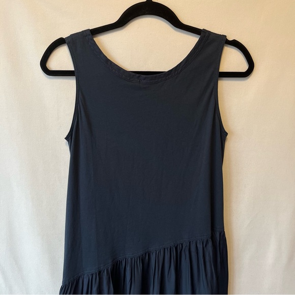 JW Anderson x Uniqlo dress NWT Small tiered sleeveless Midi Dark blue Womens - Picture 7 of 7